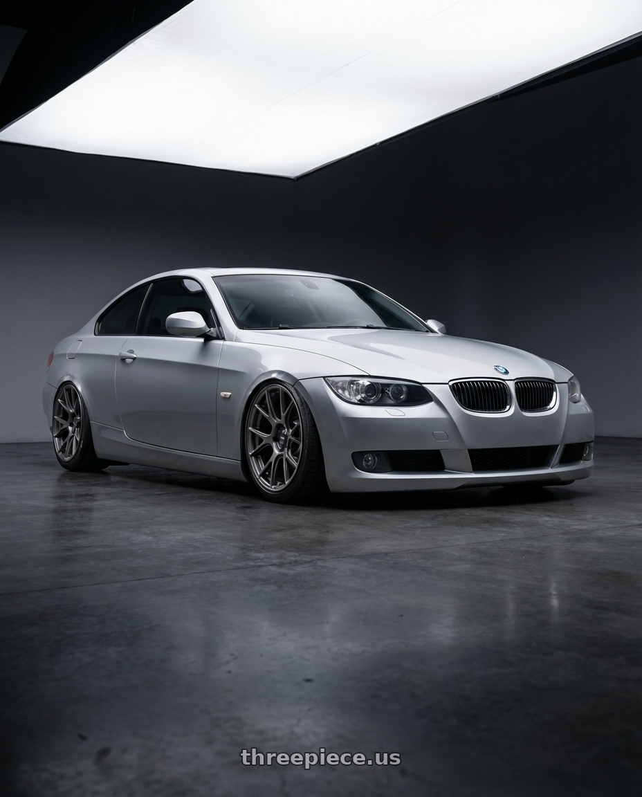 2012 BMW 3 Series E92 with Konig Ampliform 5x120 19x10+28 Dark Metallic Graphite wheels