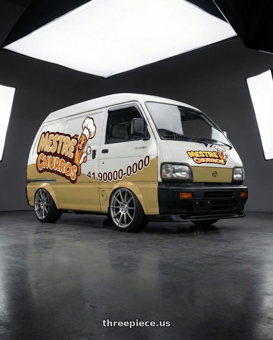 asia towner 1995 Cargo, adesivada as laterais, frente e traseira with Avant Garde Wheels M359 5X120 18x9.5 +45 Hyper Silver wheels