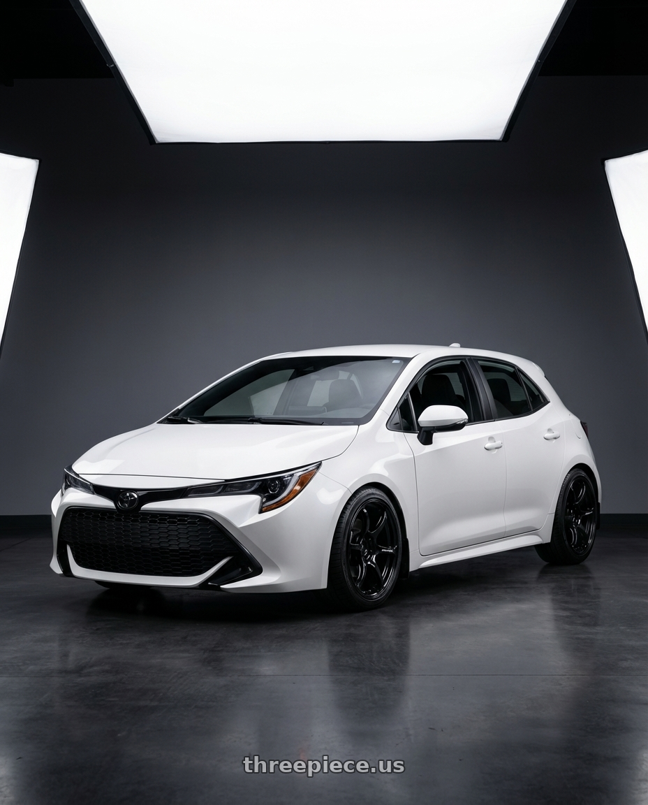 2023 Toyota Corolla Hatchback with Advan RGIII 5x114.3 18x10+35 Gloss Black wheels