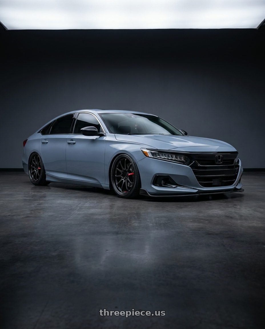 2021 honda accord with Volk Racing CE28 Club Racer II 5x114.3 18x9.5+35 Black Edition wheels