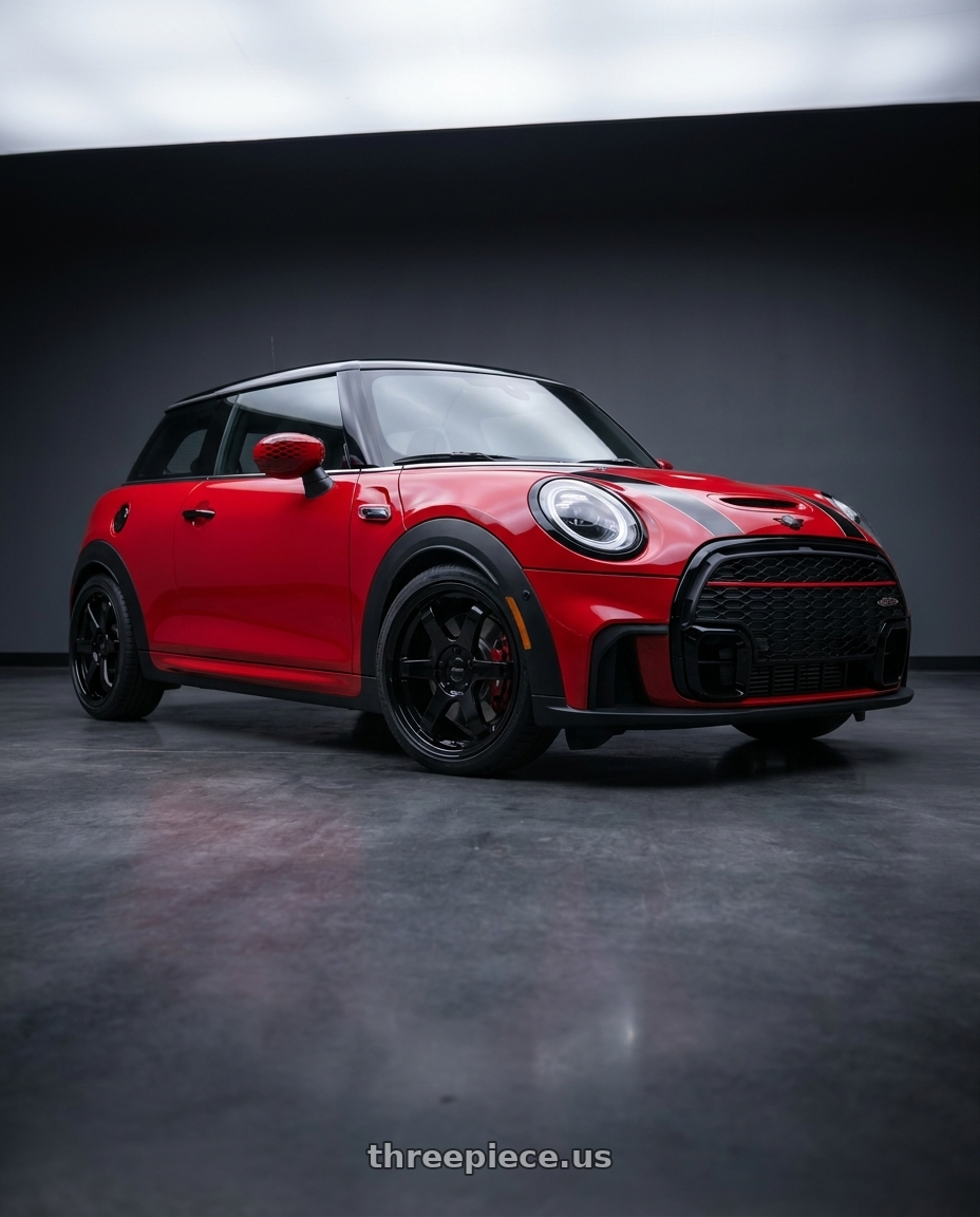 2025 mini jcw with KATANA RACING KR08 5x112 18x8 +40 Glossy Black wheels