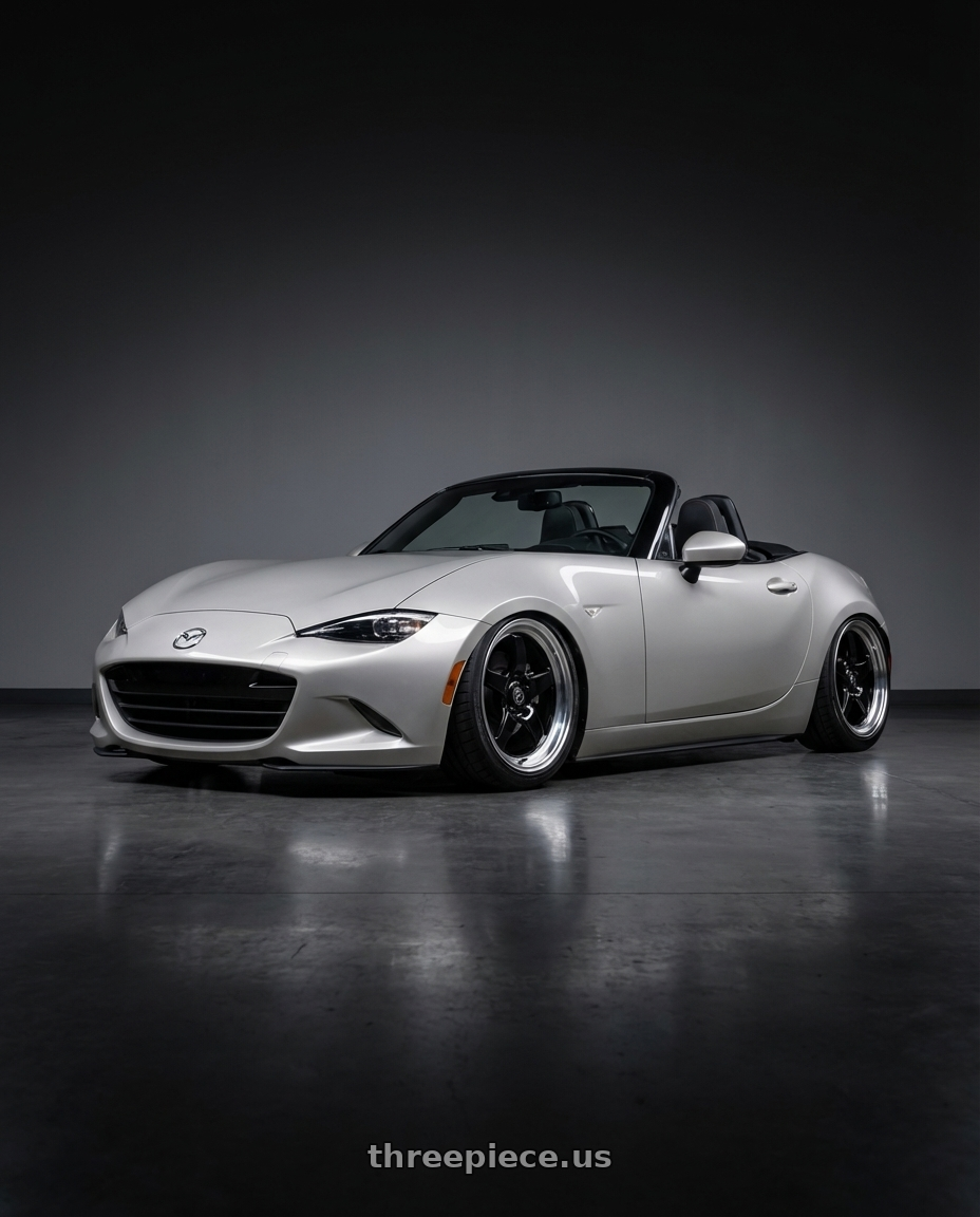 2021 Mazda MX-5 Miata ND with Forgestar D5 Drag 5x114.3 17x10 +50 Gloss Black Machined wheels