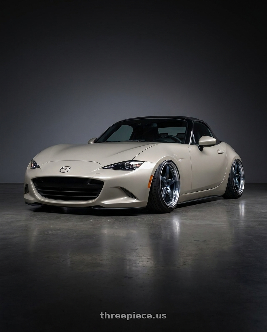 2021 Mazda MX-5 Miata ND with Gram Lights 57CR 5x114.3 17x9+12 Gunblue II wheels