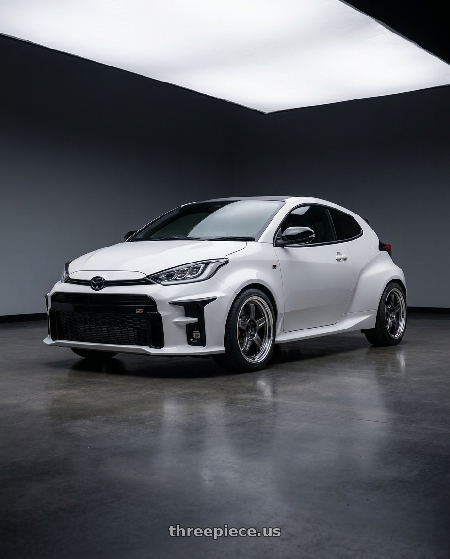 2026 Toyota GR Yaris with Volk Racing 21C 5x114.3 18x8.5 +35 DARK GUNMETAL / RIM DC wheels