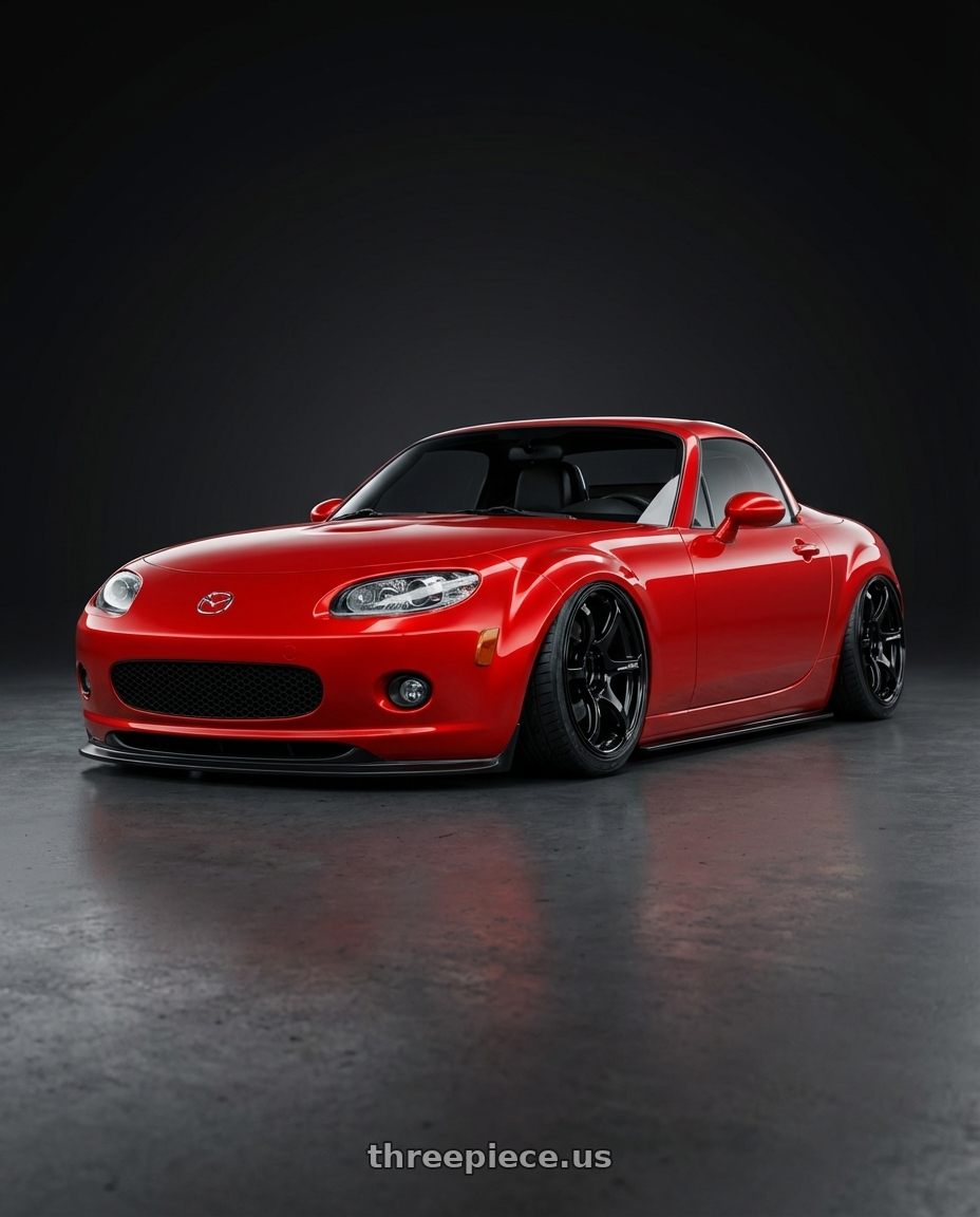 2012 Mazda MX-5 Miata NC with Advan RGIII 5x114.3 17x8.5+31 Gloss Black wheels