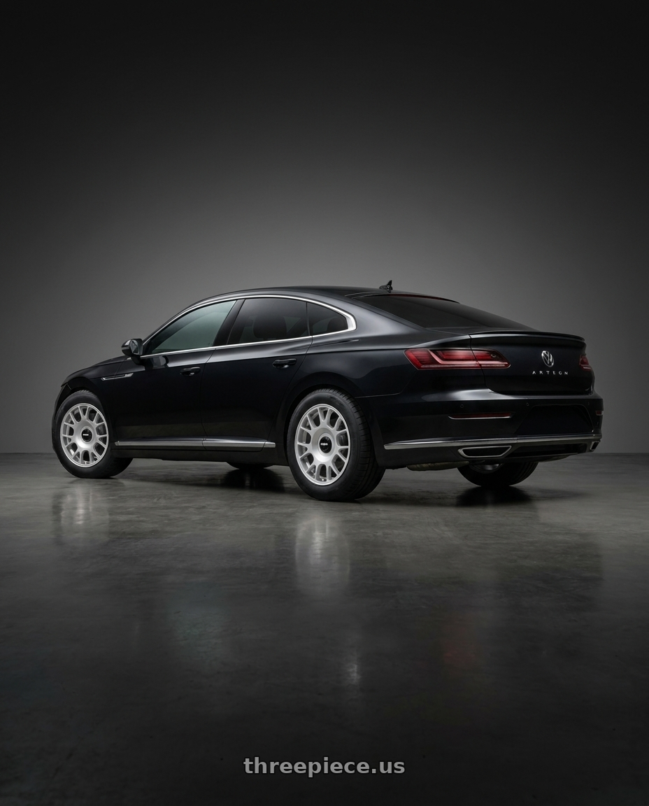 2022 Volkswagen Arteon with Rotiform 1PC R188 TUF-R 5X112/5X114.3 18X8.5 +45 SILVER wheels rear three quarter view meaty tires