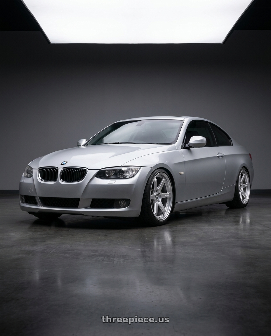 2012 BMW 3 Series E92 with ESR Wheels APEX SERIES AP6 5x120 18x9.5 +22 Hyper Silver wheels