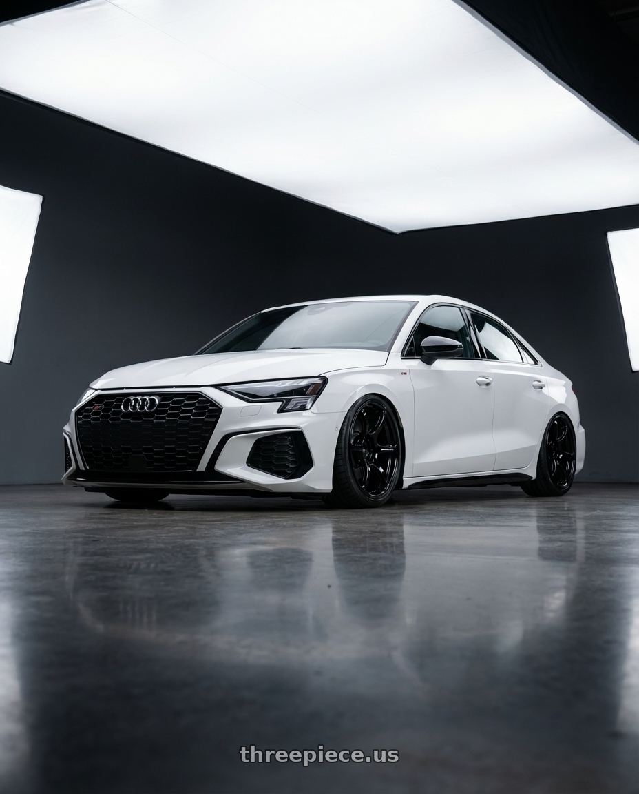 2024 Audi S3 8Y with Advan RGIII 5x112 19x8.5+45 Gloss Black wheels