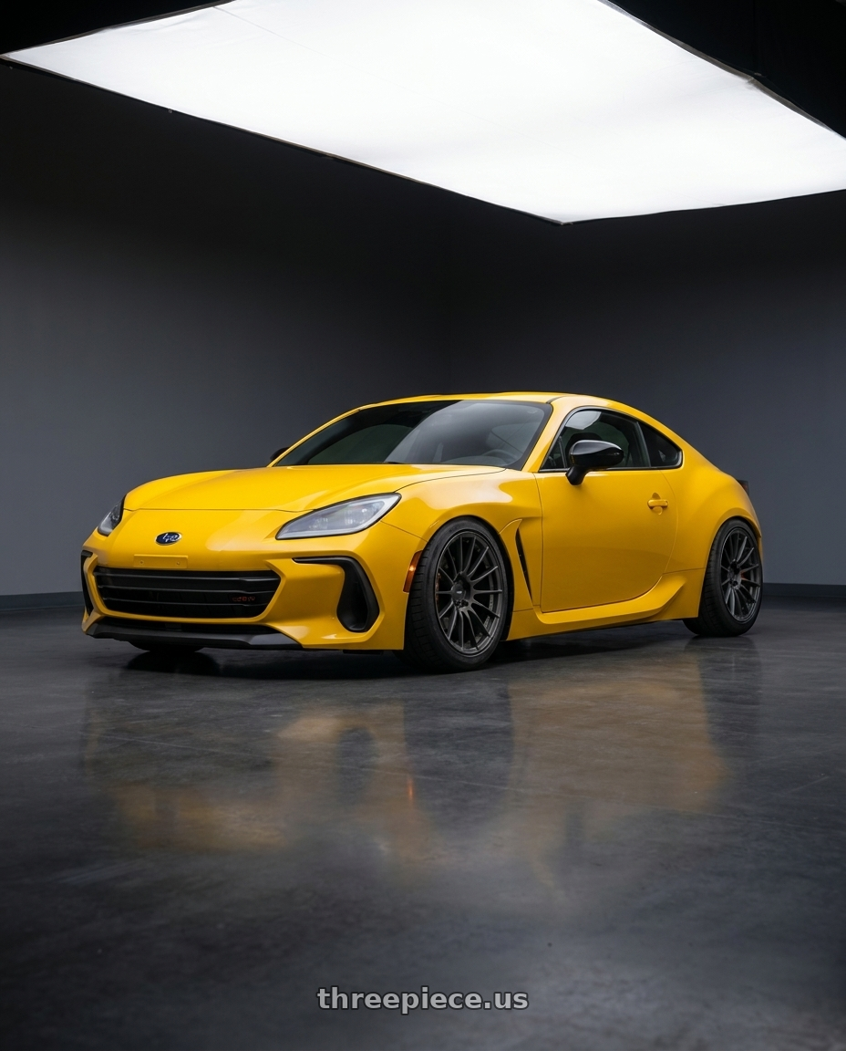 2026 Subaru BRZ STI Sport Yellow Edition with Enkei RS05-RR 5x100 18x8.5+42 Matte Gunmetal wheels