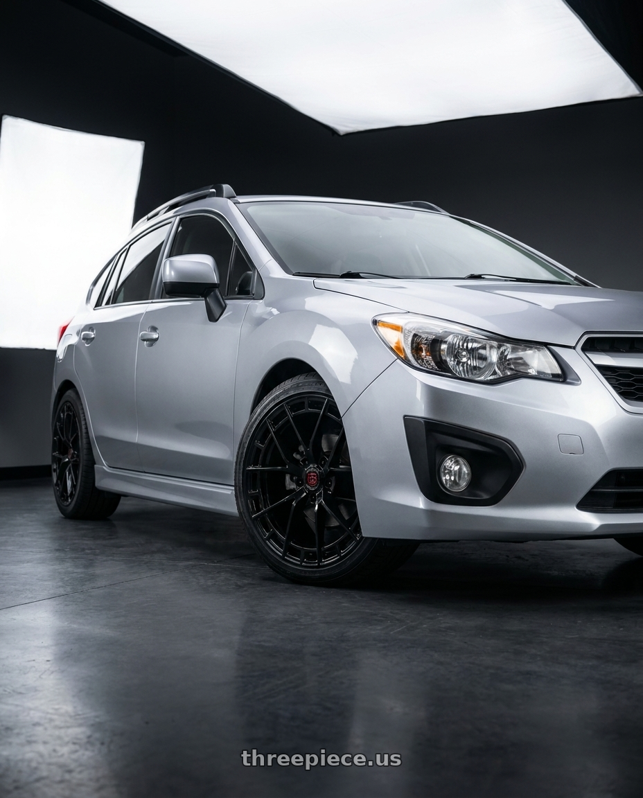 2014 subaru impreza sport limited with TIS Motorsports 504B 5X120 18x8 +35 Gloss Black wheels