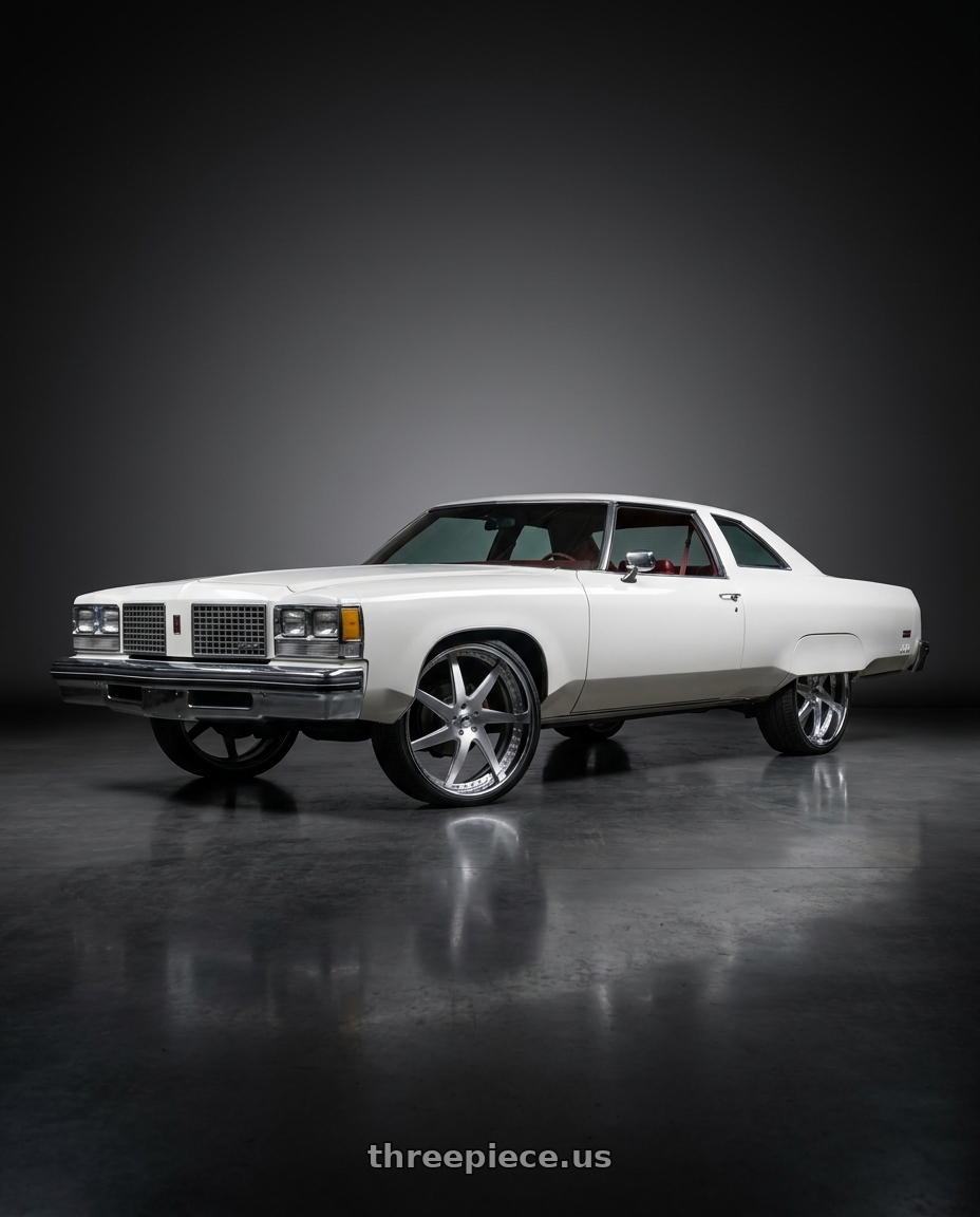 1976 Oldsmobile 98 Regency  with Amani Devine 5X127 26x10 +5 Brush center Chrome lip wheels