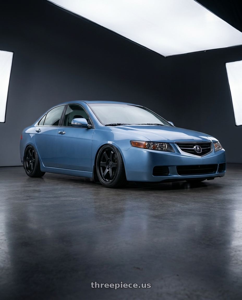 2005 Acura Tsx with KATANA RACING KR08 5x114.3 18x8 +40 Matte Black wheels