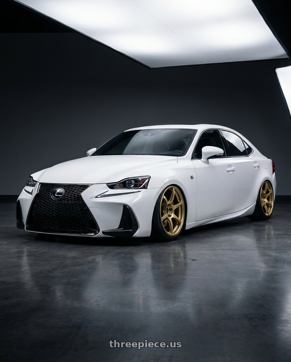 2018 Lexus IS 350 F Sport with Advan RGIII 5x114.3 19x10.5+15 Gold wheels