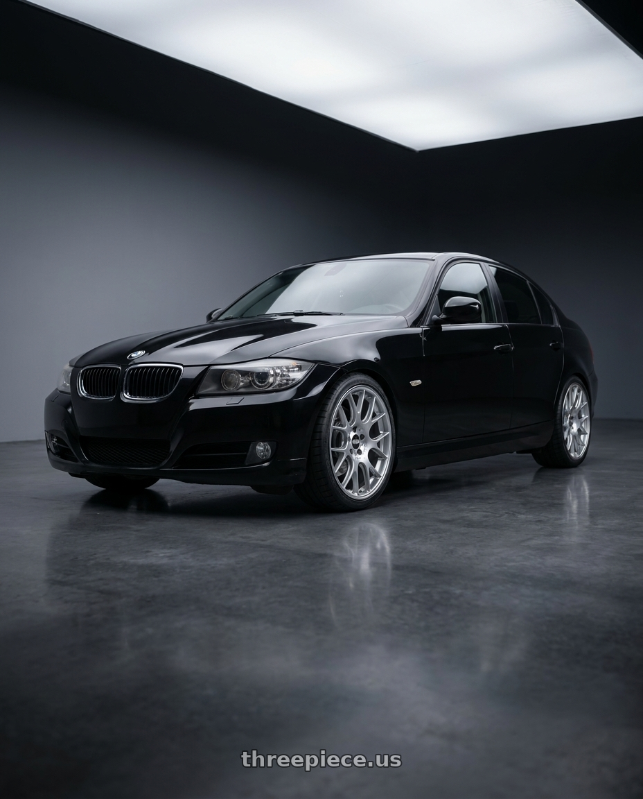 2011 BMW E90 318d Jet with BBS CH-R 5x120 20x10.5 +24 Brilliant Silver Polished Rim Protector wheels