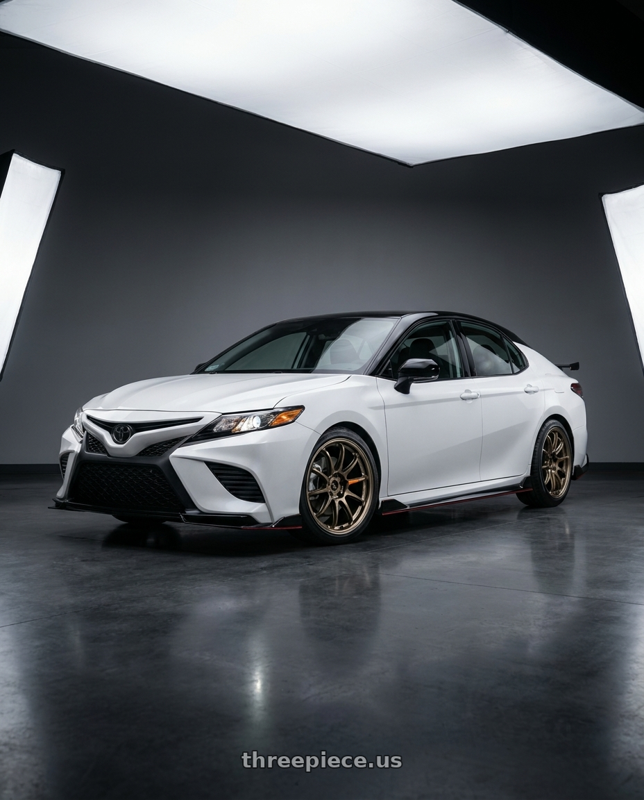 2021 Toyota Camry TRD with Work Emotion Zr10 5x114.3 19x8.5 +38 Titanium Diamond Lip Cut wheels