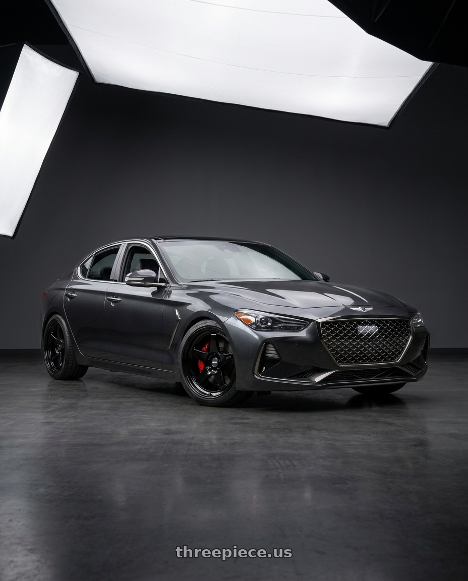 2019 Genesis g70 with ESR Wheels CR SERIES CR5 5x100 18x8.5 +30 Gloss Black wheels
