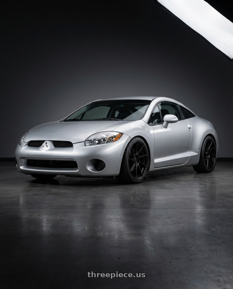 2010 Mitsubishi Eclipse with Aodhan AH09 5x114.3 18x8.5 +35 Matte Black wheels