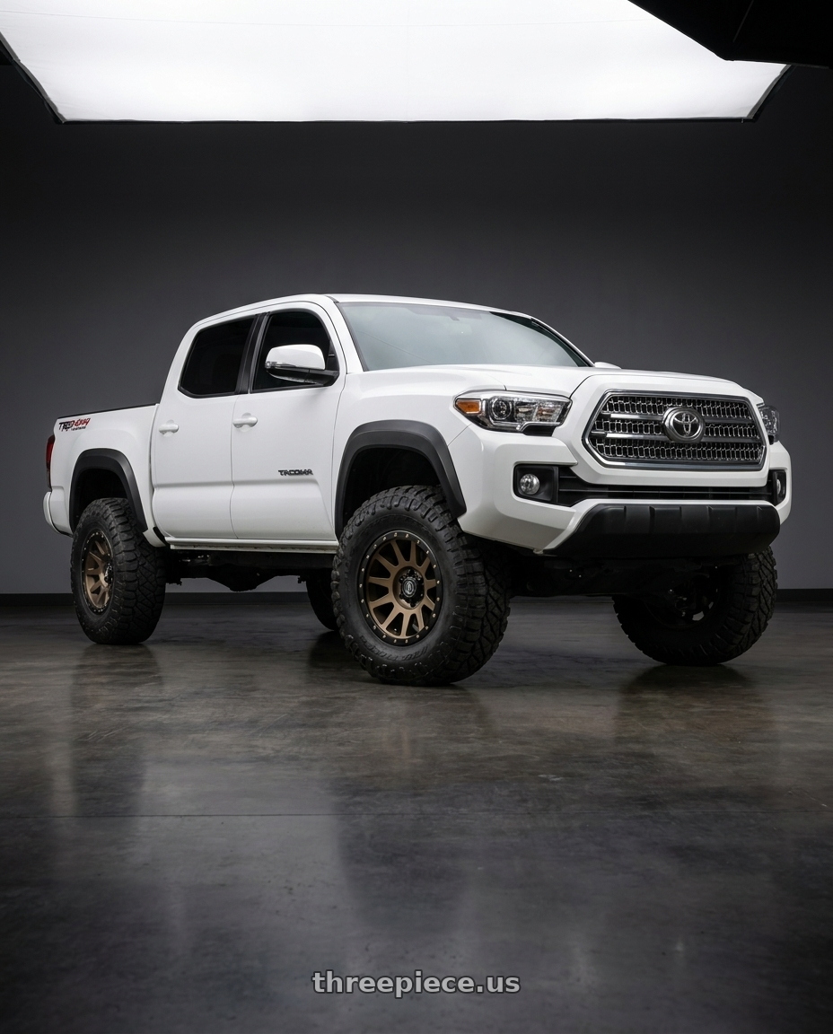 2017 Toyota Tacoma trd offroad with Icon Alloys COMPRESSION 6x139.7 17x8.5+0 BRONZE wheels