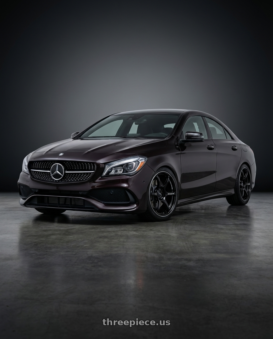 2018 Mercedes-Benz CLA C117 with Advan RGIII 5x112 19x8.5+45 Gloss Black wheels