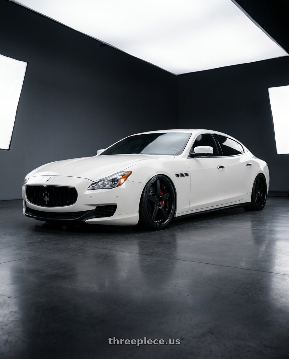 2014 maserati quattroporte gts  with Work Gnosis Gr203 5x114.3 20x11+45 H Disk Matte Black wheels