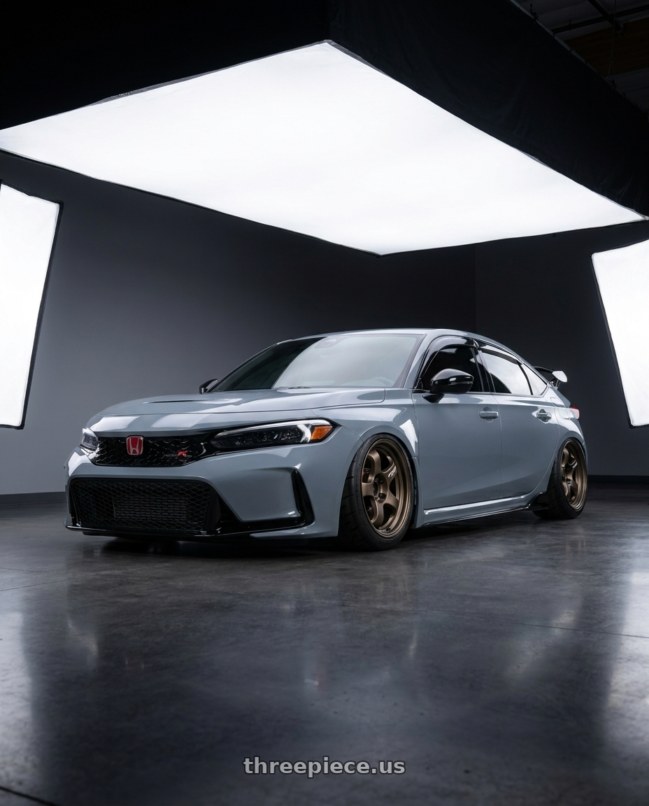 2024 Honda civic Type R with WORK Meister S1 SUV 6x139.7 18x8+20 Matte Bronze wheels
