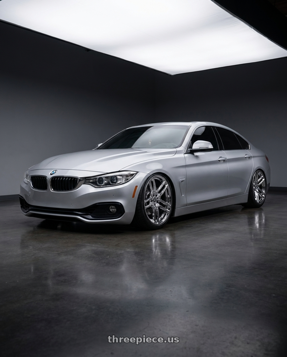 2018 bmw 430i with HERITAGE WHEEL EBISU MONOC 5x108 19x9.5 +38 CHROME wheels