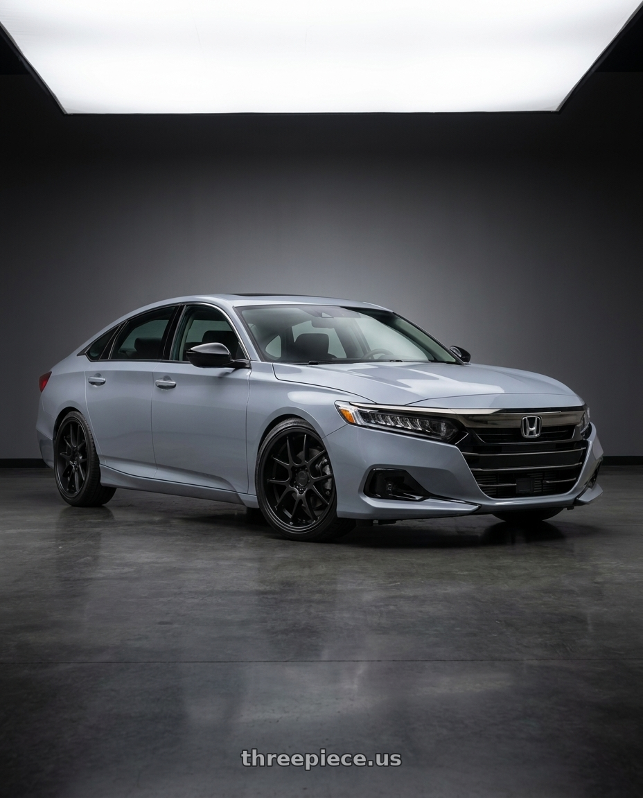 2021 Honda Accord EX-L with Rotiform 207 5x114.3 19x8.5 +35 MATTE BLACK wheels