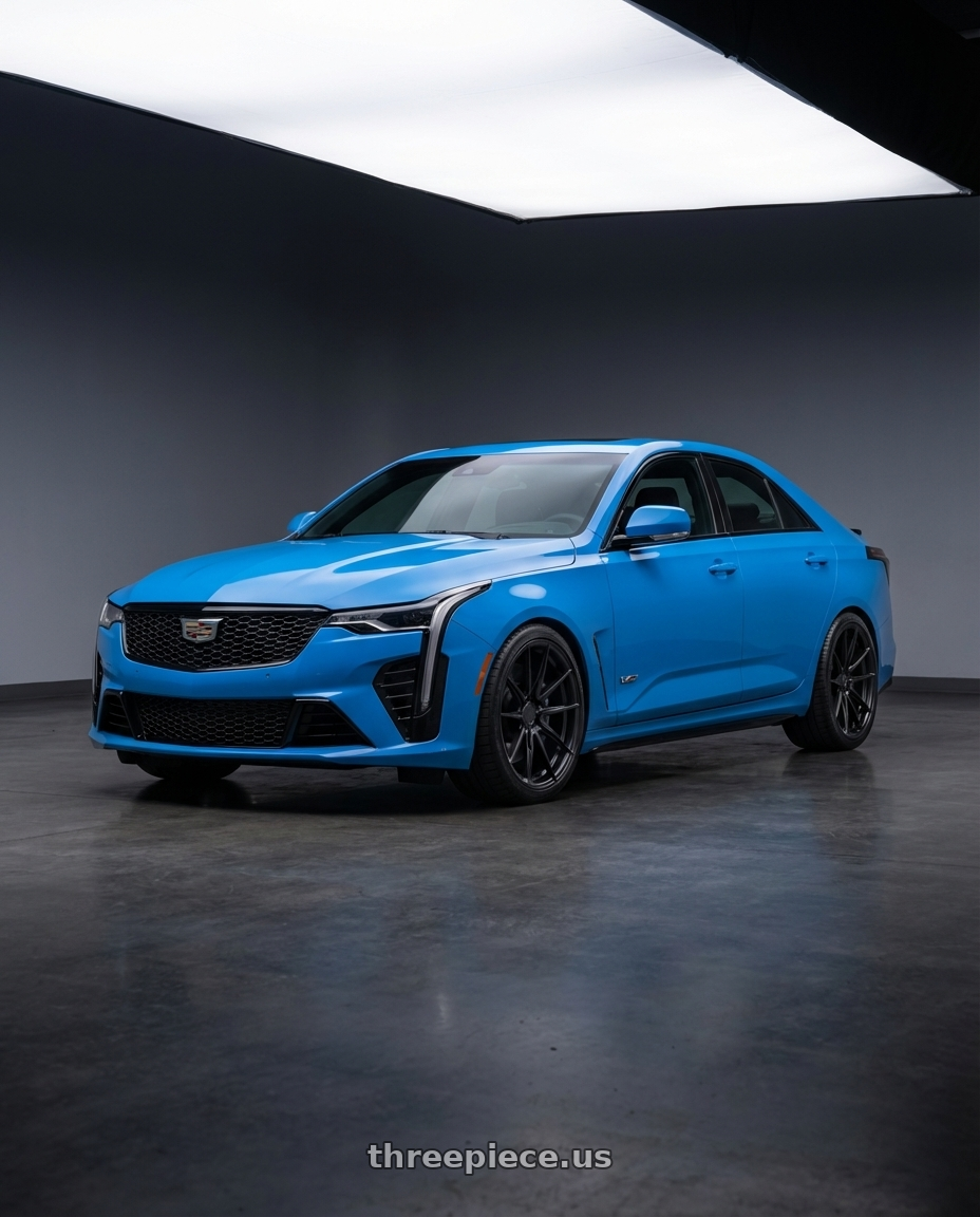 2026 Cadillac ct4v blackwing with Rohana RFX2 5x120 19x9.5+35 Matte Black wheels