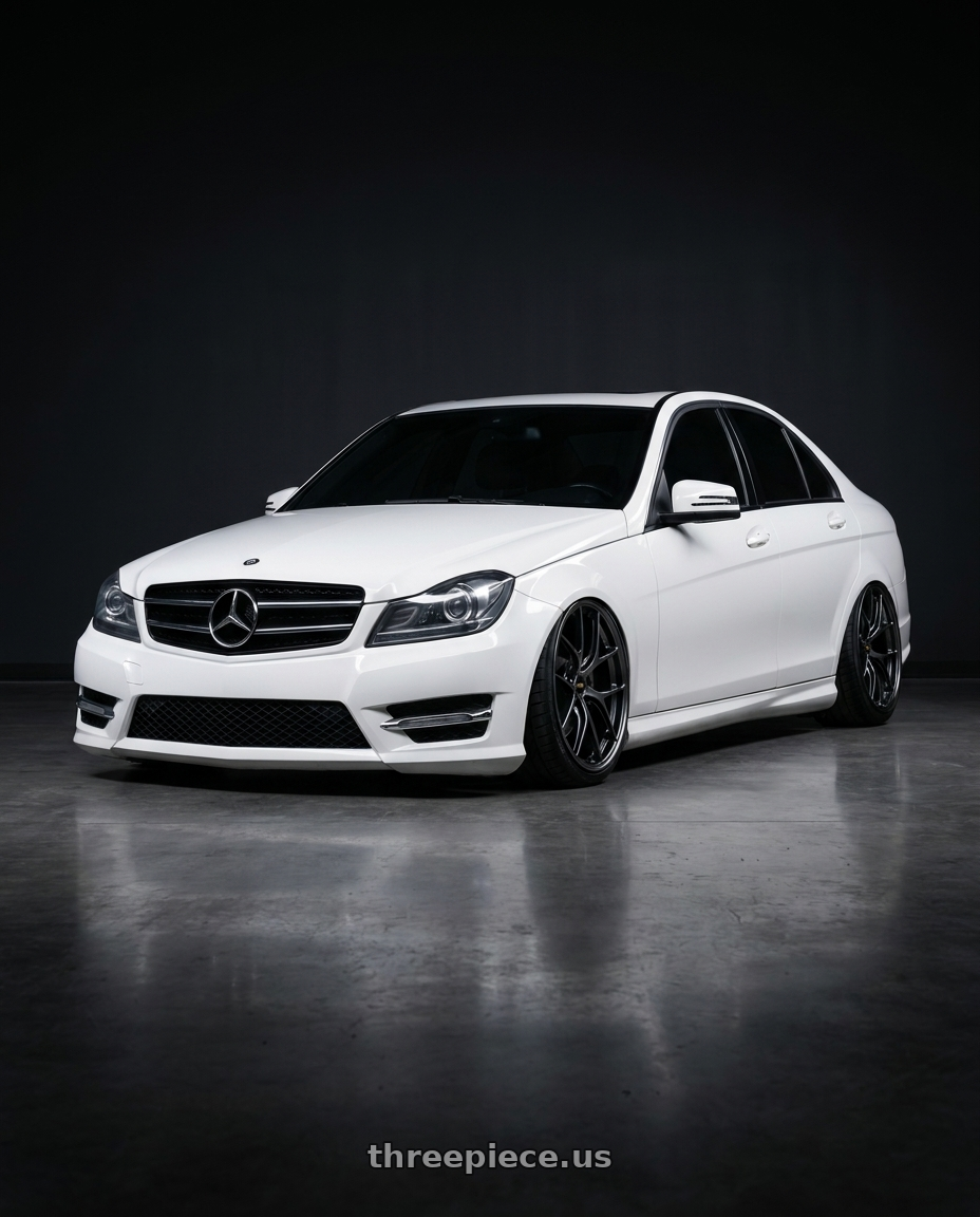 2012 w204 c250 with BBS RI-D 5x114.3 20x11 +15 Diamond Black wheels
