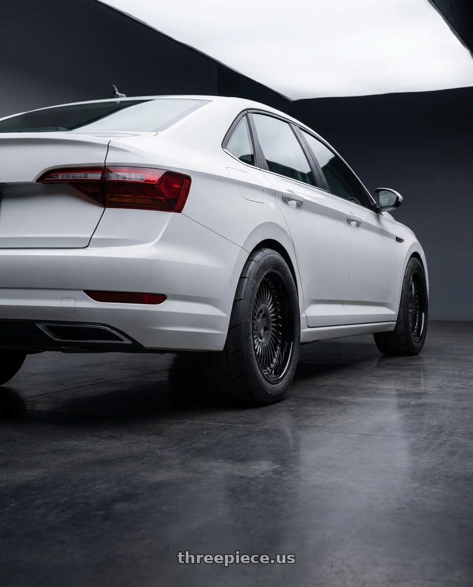 2019 Volkswagen Jetta Sel with Heritage Wheel SENDAI-DIR wheels rear three quarter view excessive tires