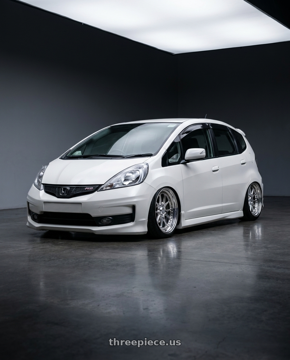 2010 Honda fit ge8 with CCW CZ05 4x100 16x7 +48 Polished wheels