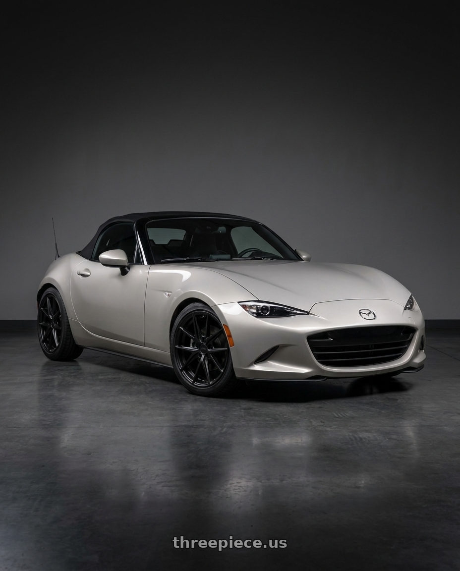 2021 Mazda MX-5 Miata ND with Niche 1PC M117 MISANO 5X114.3 17X8 +40 MATTE BLACK wheels