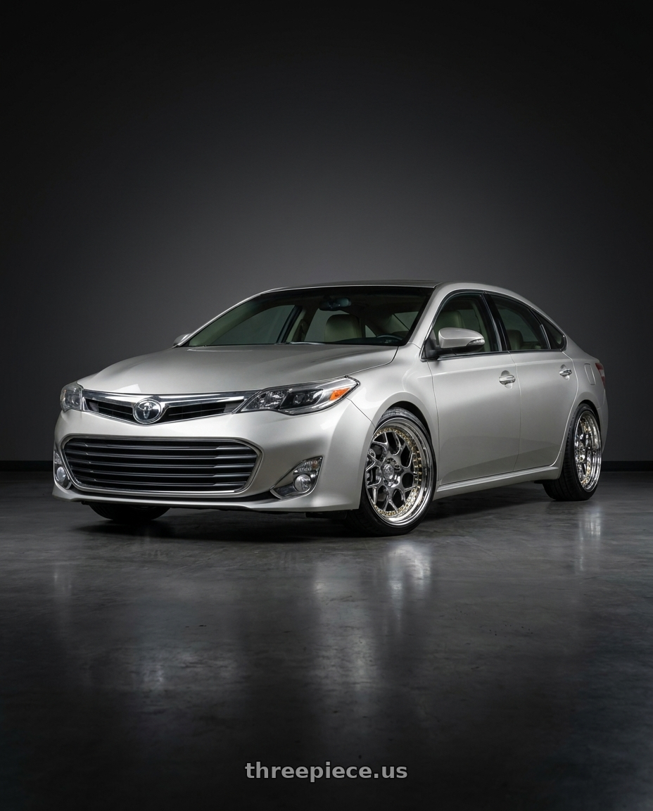 2013 toyota avalon with Aodhan DS01 5x114.3 18x8.5+35 Vacuum Chrome W/ Gold Rivets wheels