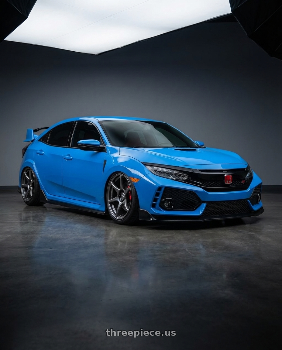 2020 Honda Civic Type R with Kansei K11G Tandem 5X120 19x10.5 22 Gunmetal wheels