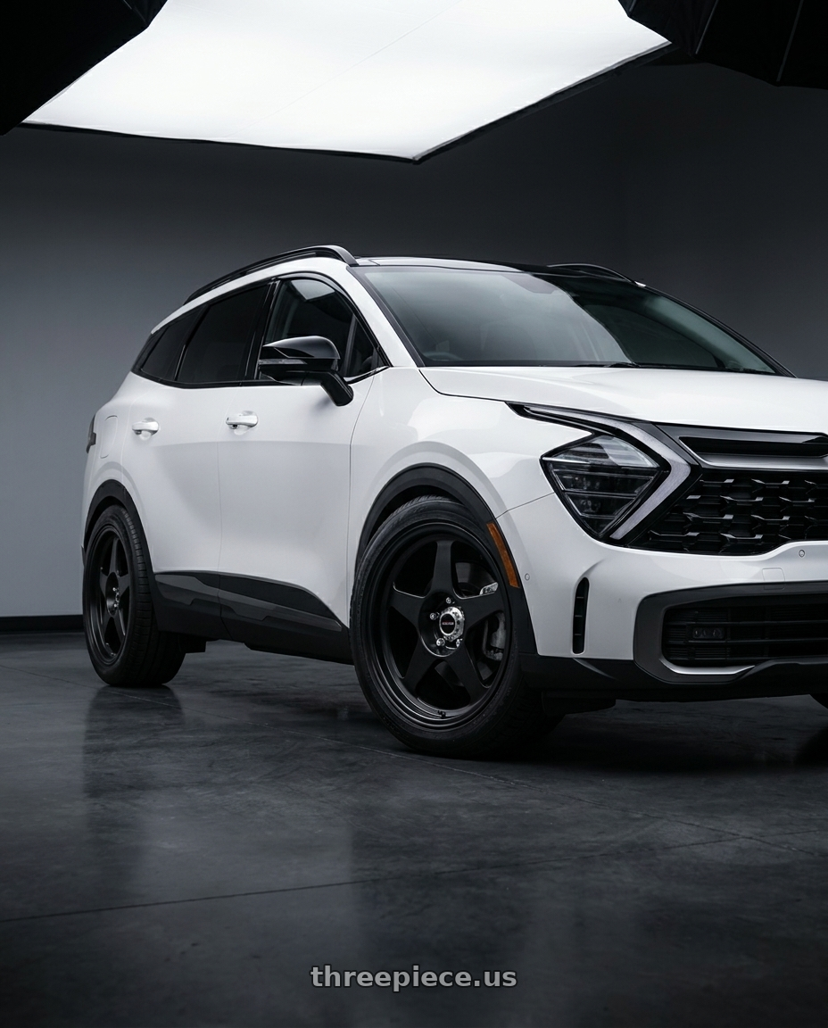 Kia sportage 2026 with R6061 Forged R1 5x100 18X8.5 +35 Matte Black wheels