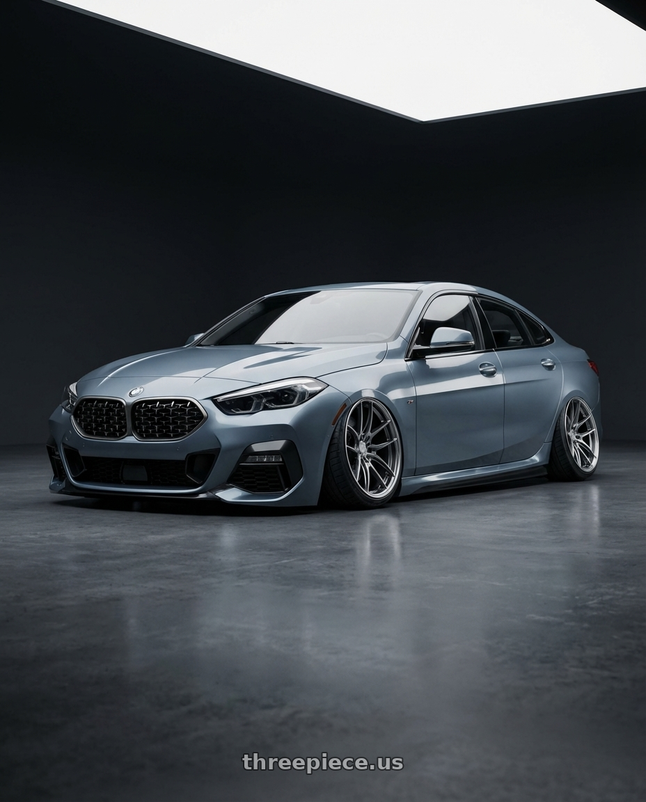 2021 BMW M235i xDrive, Storm Bay Metallic with Volk Racing VERSUS VMF C-01 5x114.3 20x9.5 +28 REFAB / SIDE BRIGHTENING METAL DARK / MC wheels