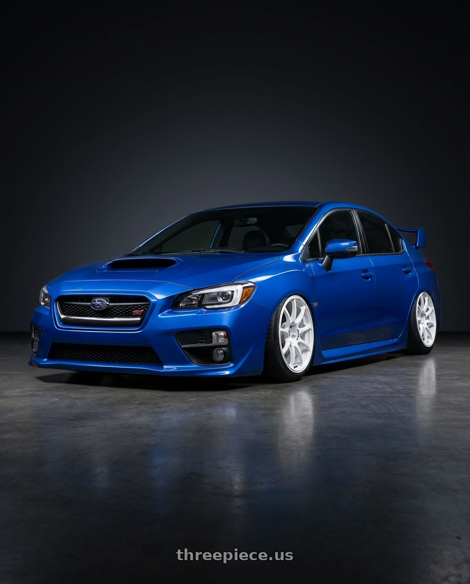 2018 Subaru WRX STI with Advan RCIII 5x114.3 18x8.5+38 White wheels