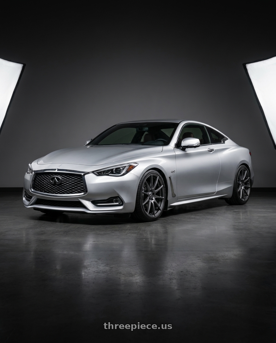 2020 Infiniti Q60 with Forgestar CF10 5x114.3 19x9 +35 Gloss Anthracite wheels