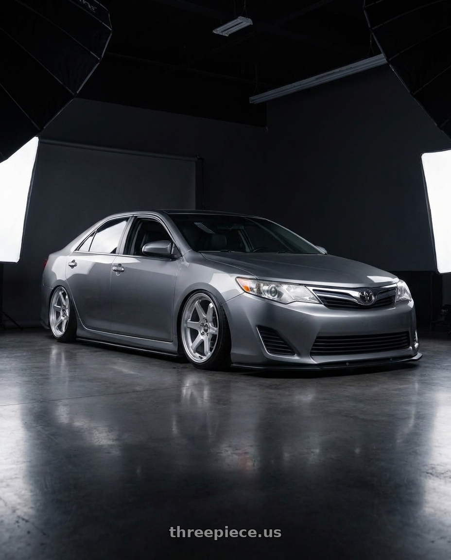 2012 Toyota Camry Metallic Gray with ESR Wheels APEX SERIES AP6 5x114.3 19x9.5 +35 Hyper Silver wheels