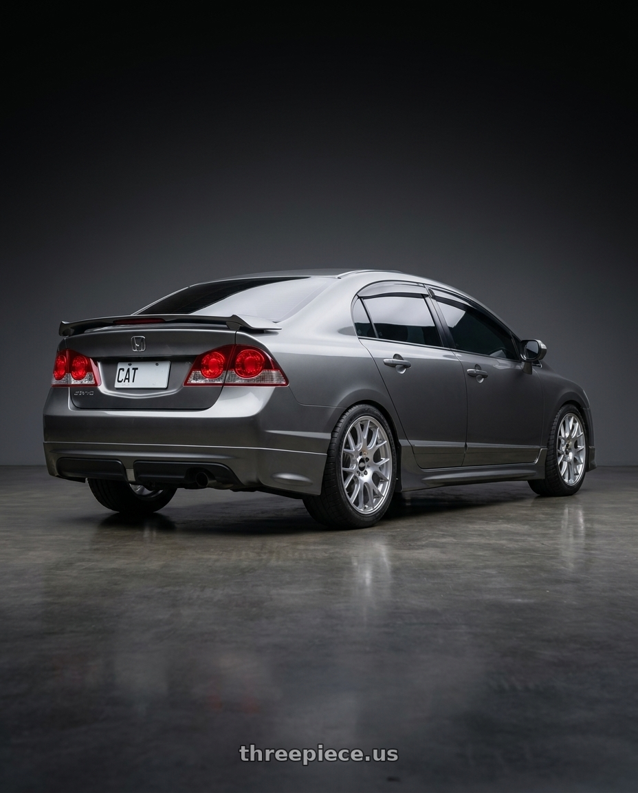 2010 fd1 civic The entire car appeared in the picture. with BBS CH-R 5x130 19x12 +45 Brilliant Silver Polished Rim Protector wheels rear three quarter view meaty tires