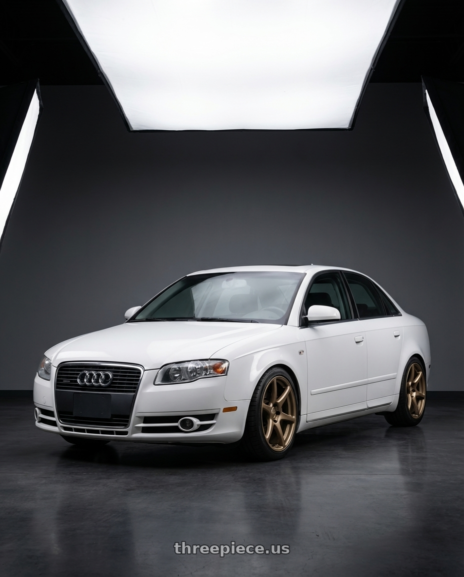 2010 Audi A4 B7 with Kansei K11B Tandem 5X112 18x8.5 35 Bronze wheels
