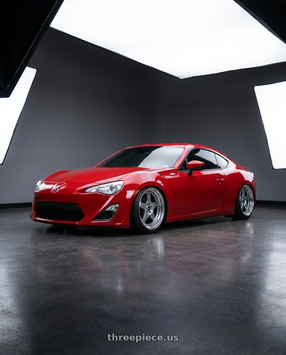 2015 Scion FRS with SSR Professor SP6 5x100 18X9.5+30 NR Disk Titan Silver wheels
