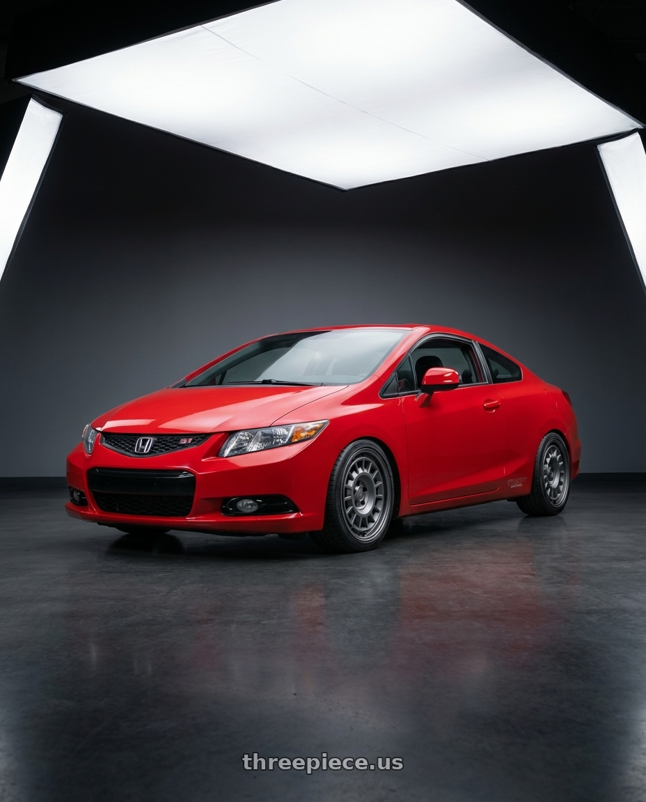 2015 Honda Civic Si with fifteen52 ALPEN MX 5x114.3 17x8 +38 FROSTED GRAPHITE (SATIN GREY) wheels