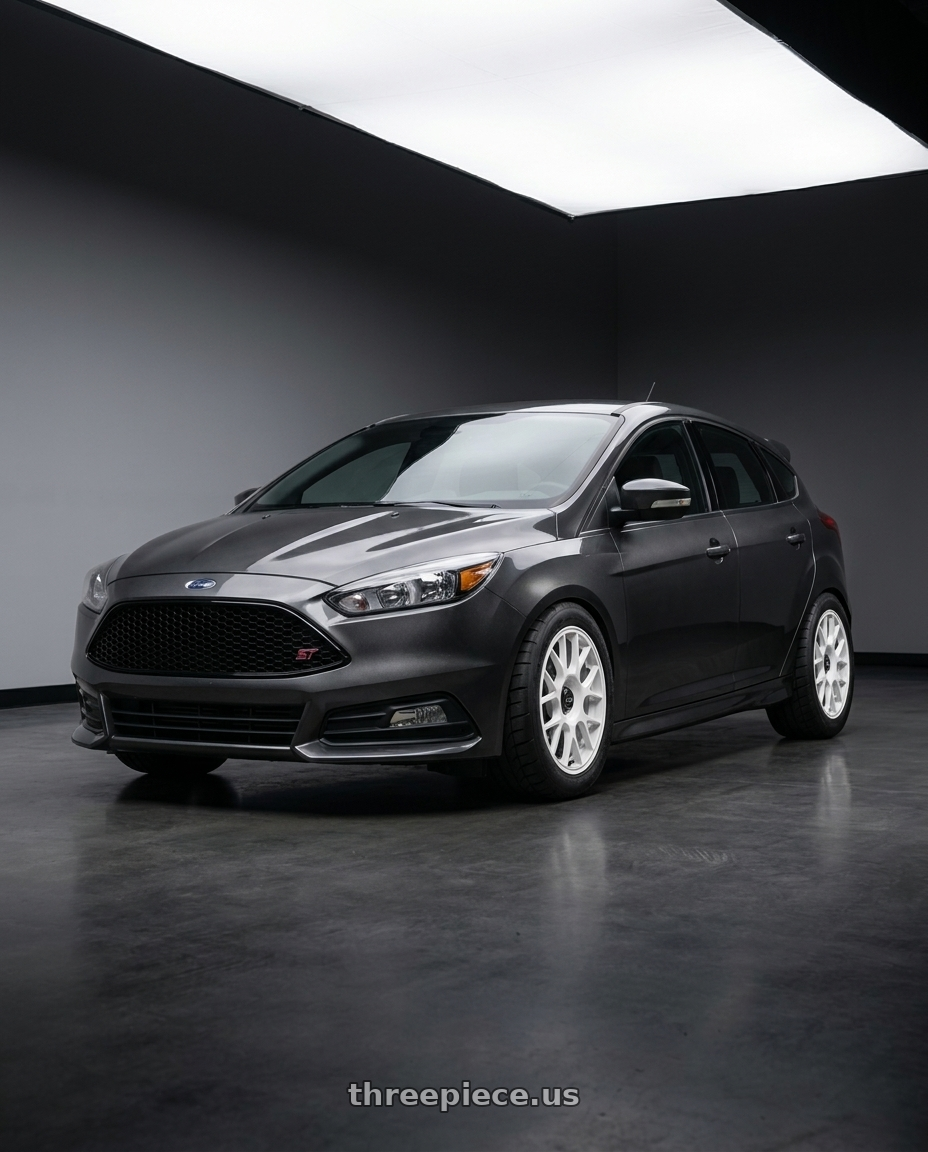 2017 ford focus st1 2 with fifteen52 APEX 5x108 / 5x112 18x8.5 +45 RALLY WHITE (GLOSS WHITE) wheels