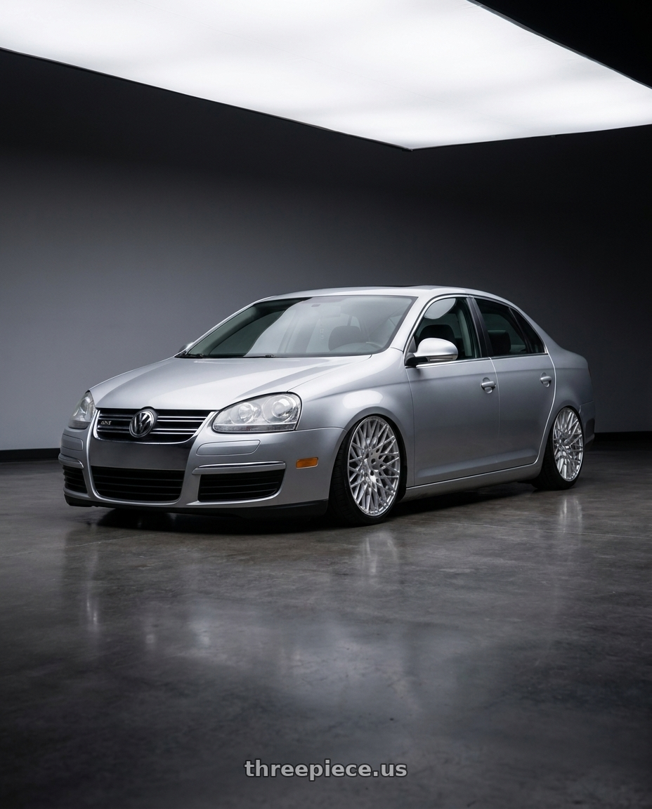 2009 Volkswagen Jetta GLI MK5 with Avant Garde Wheels M540 5X112 18x9 +48 Silver Machined wheels