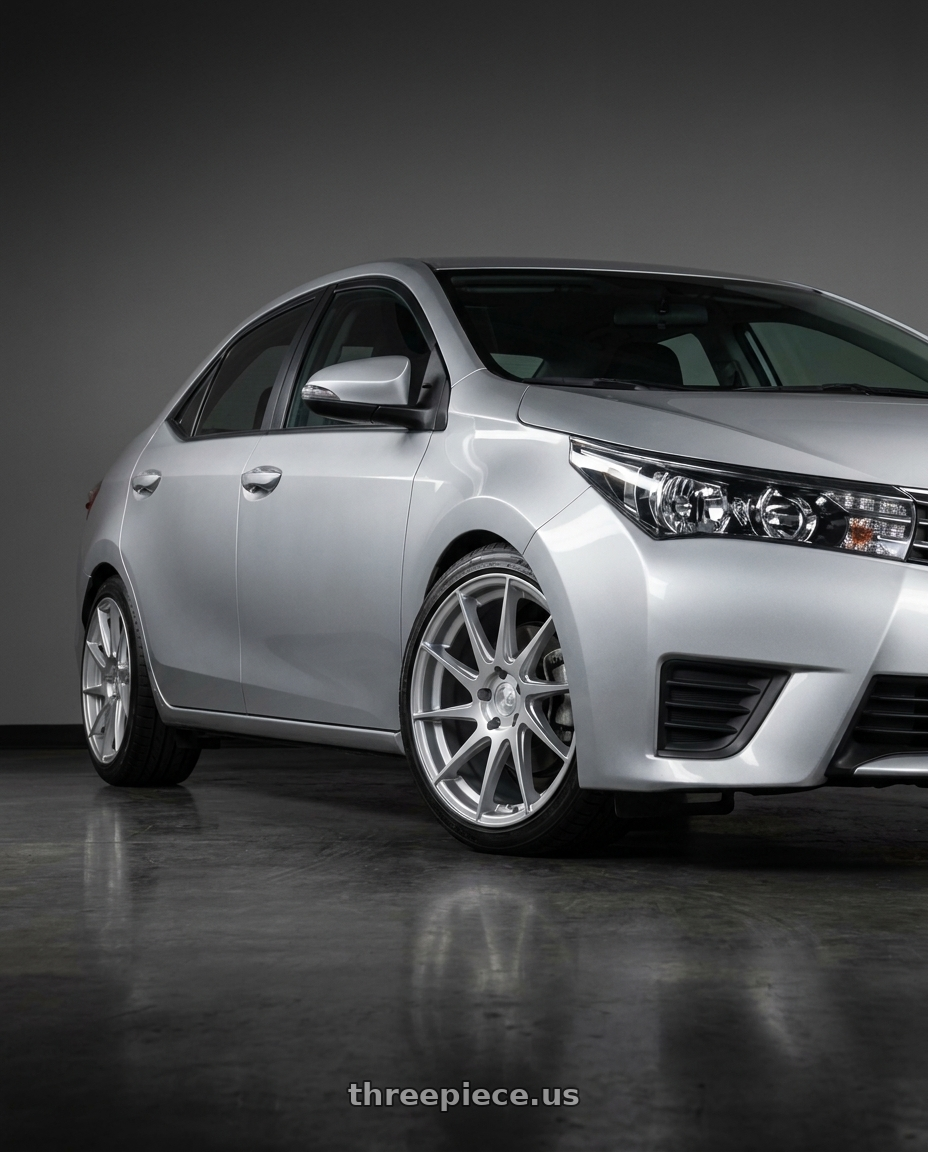 2016 Toyota Altis with Aodhan AH09 5x112 18x9.5 +35 Gloss Silver Machined Face wheels