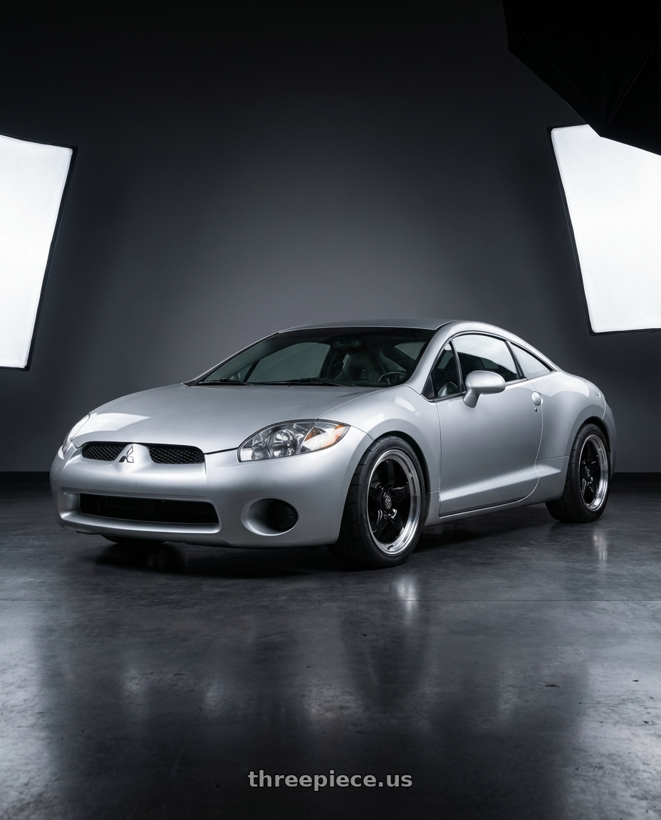 2010 Mitsubishi Eclipse with Forgestar D5 Drag 5x114.3 18x10 +42 Gloss Black Machined wheels