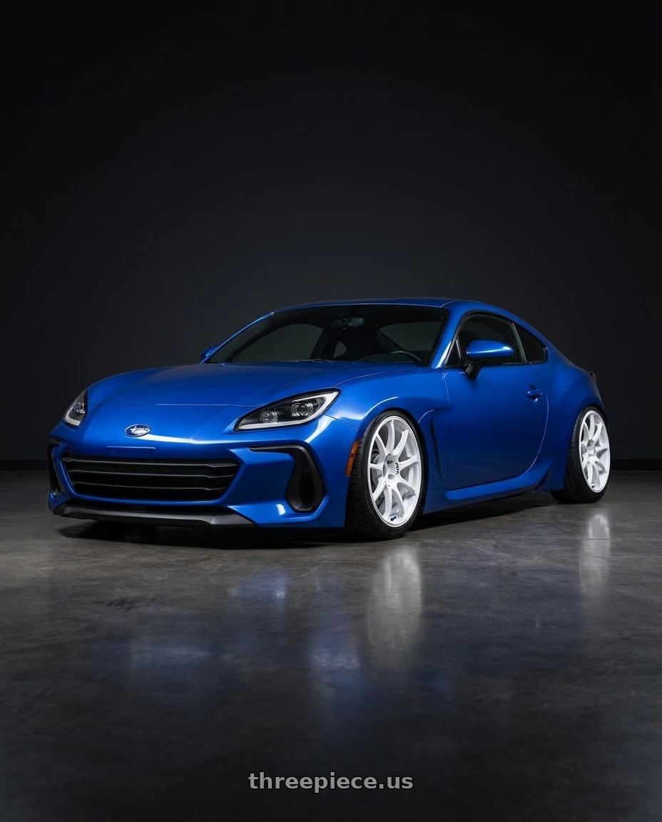 2024 Subaru BRZ with Advan RCIII 5x114.3 18x8.5+53 White wheels