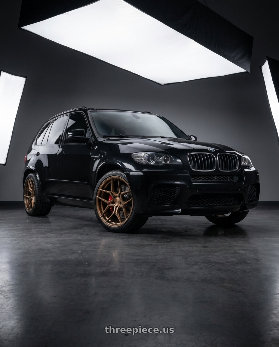 2010 BMW x5M with Rohana RFX11 5x120 22x10.5+40 Brushed Bronze wheels