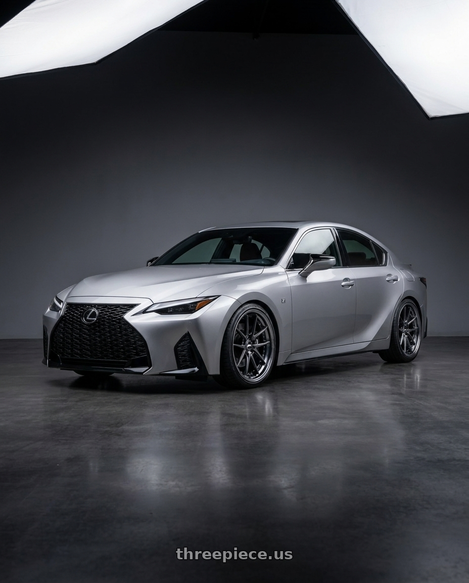 2026 Lexus IS350 with Ssr Reiner Type 10S 5x114.3 19X8 22 Super Low Disk Prism Dark Gunmetal wheels